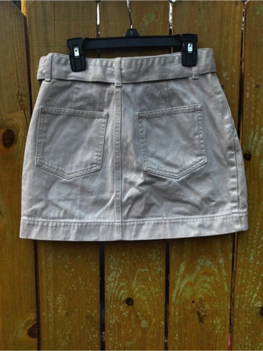 Forever 21 Light Beige Mini Skirt with Back Pockets